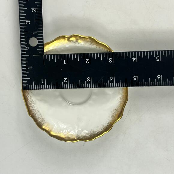 Hammersley Bone China Teacup & Saucer Set White Embossed Heavy Gold Trim England - Picture 12 of 13